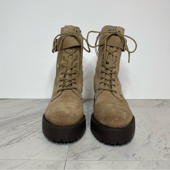 New! Sam Edelman Junip Combat Tan Suede Boot 6 1/2 - Picture 2 of 13
